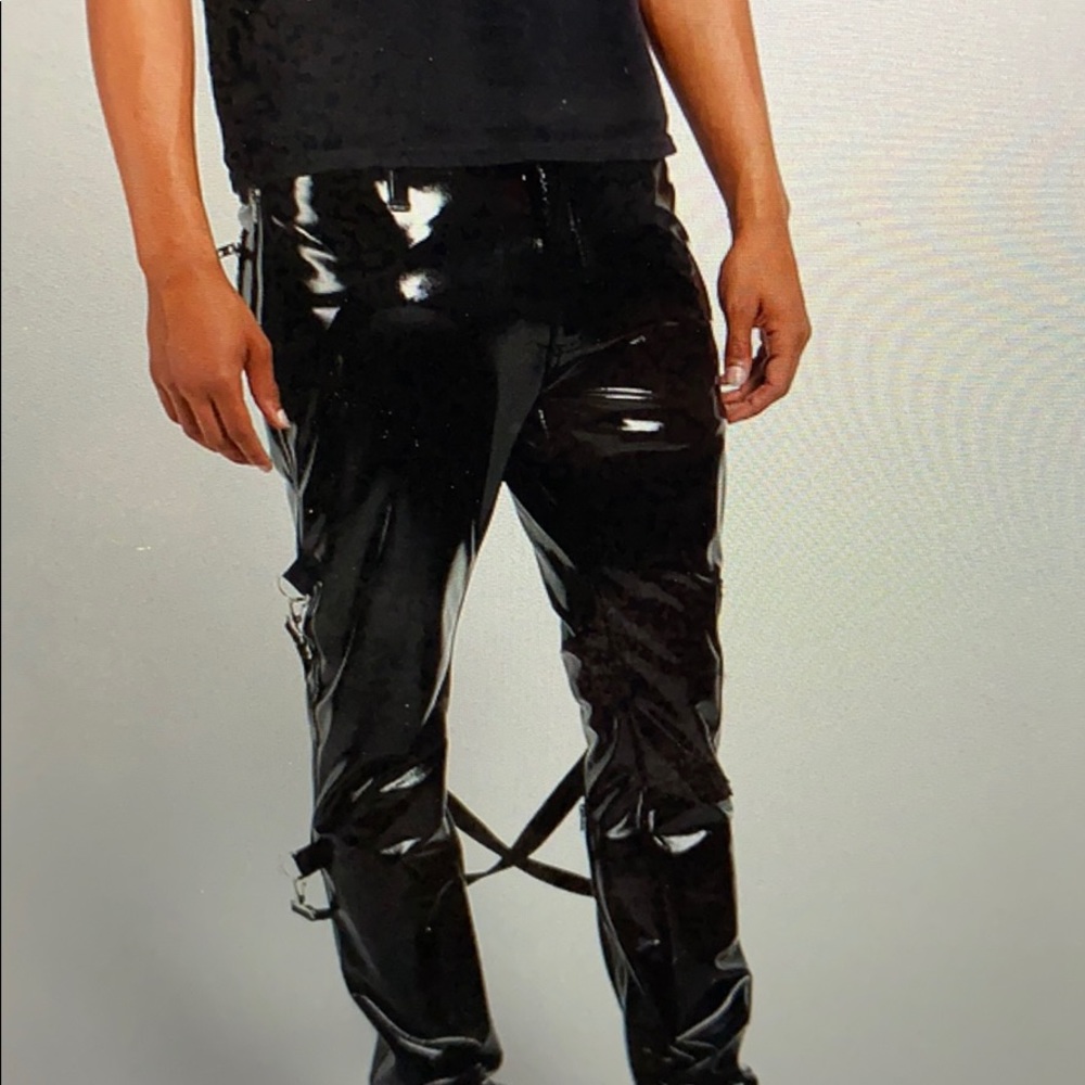 New in package Tripp NYC black vinyl bondage pants - Picture 11 of 11